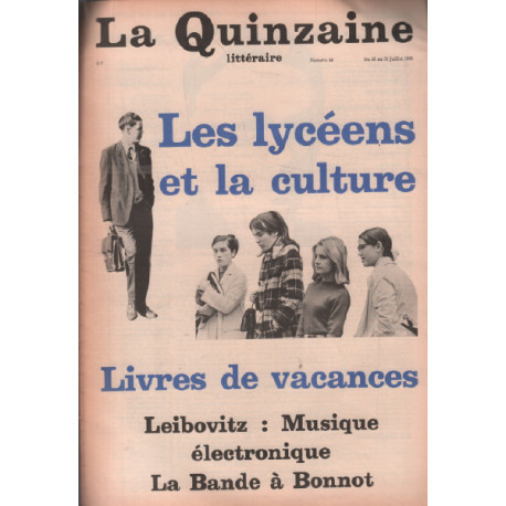 La quinzaine litteraire n° 54 / les lycéens et la culture