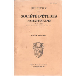 Bulletin de la societe d'etudes des hautes-alpes / années 1983-1987