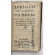 Apologie pour la doctrine des jesuites (édition de 1704) envoyée à...