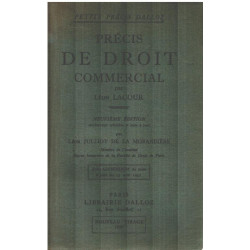 Précis de droit commercial / neuvième édition