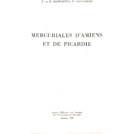 Mercuriales d'amiens et de picardie / volume 1 Amiens XVI° siecle