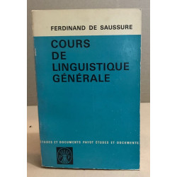 Cours de linguistique générale