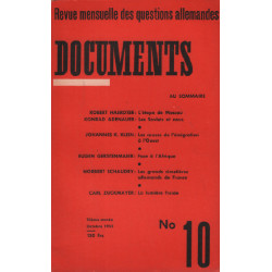 Revue mensuelle des questions allemandes / documents n° 10