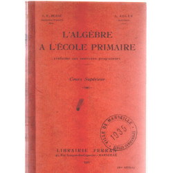 L'algebre a l'ecole primaire