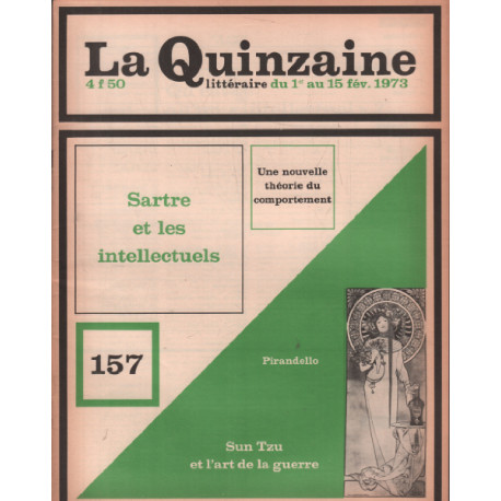 La quinzaine litteraire n° 157 / sartre et les intellectuels