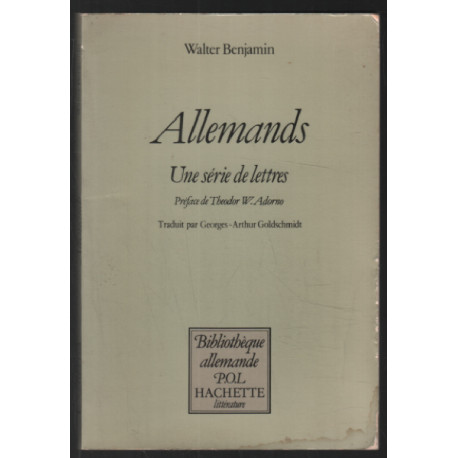 Allemands : Une série de lettres (Bibliothèque allemande)