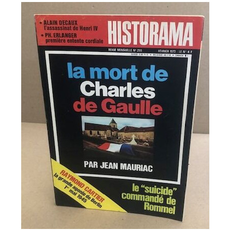 Historama n° 255 / la mort de charles de gaulle par jean Mauriac