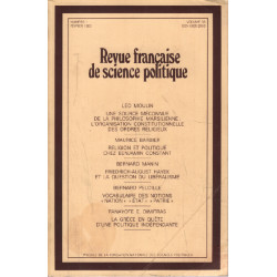 Revue francaise de science politique vol 33 n° 1