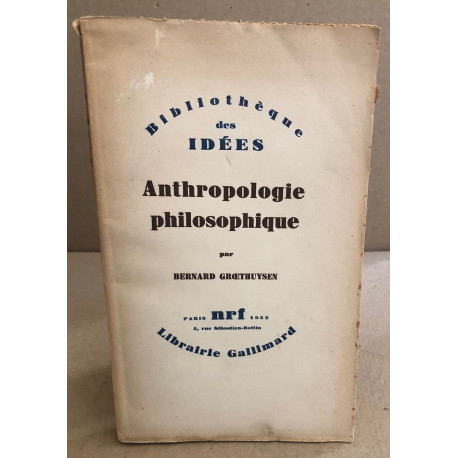 Anthropologie philosophique