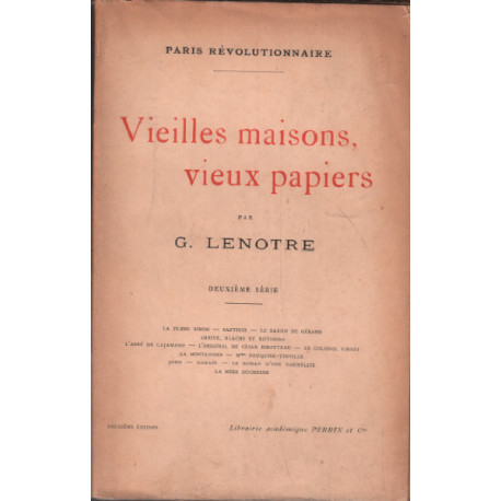 Paris revolutionnaire / vieilles maisons vieux papiers / deuxieme...