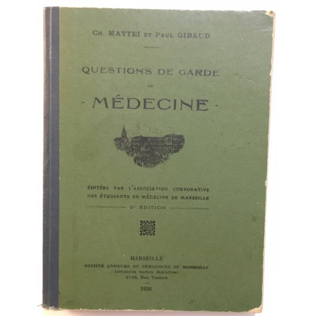 Questions de garde de médecine