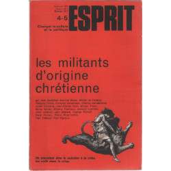 Revue esprit n° 4-5 : les militants d'origine chrétienne