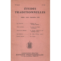 Etudes traditionnelles n° 461 / juillet-aout-septembre 1978