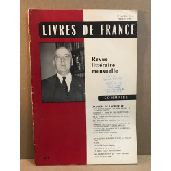 Livres de France Revue littéraire mensuelle/juillet 1959 / numero...