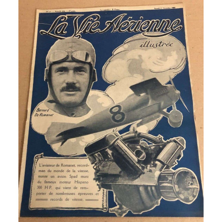 La vie aérienne illustrée n° 17 / l'aviateur de Romanet recordman...