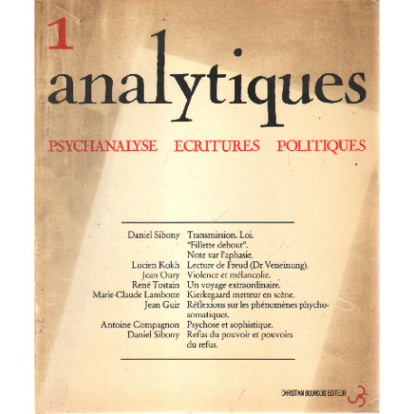 analytiques n° 1