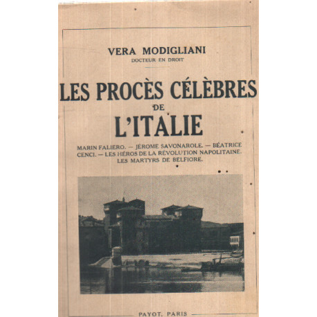 Les proces celebres de l'italie