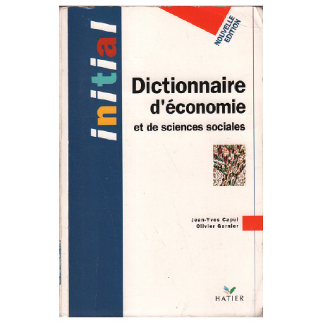 Dictionnaire D'economie Et De Sciences Sociales