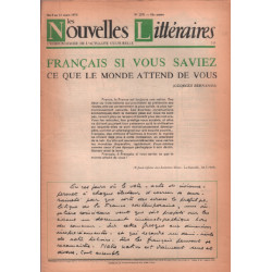 Nouvelles litteraires n° 2371/ français si vous saviez ce que le...