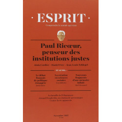 Revue Esprit N 439 Paul Ricoeur Penseur des Institutions Justes