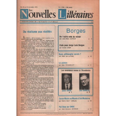 Nouvelles litteraires n° 2356 / borges