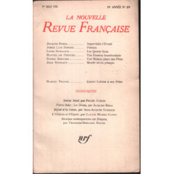 La nouvelle revue litteraire n° 209