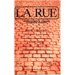 La Rue N°19 / Revue Culturelle Et Litteraire D'expression Anarchiste