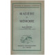 Matière et mémoire