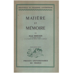 Matière et mémoire