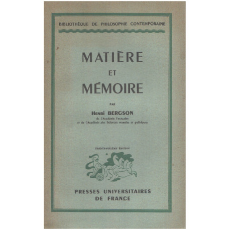 Matière et mémoire