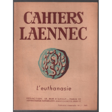 L'euthanasie / cahiers laennec n° 2