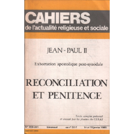 Reconciliation et penitence