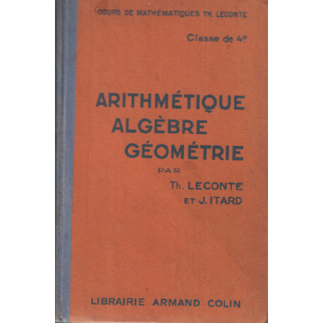 Arithmétique algèbre géométrie