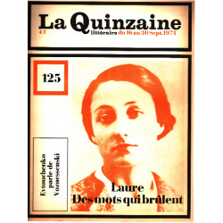 La quinzaine litteraire n° 125 / laure des mots qui brulent