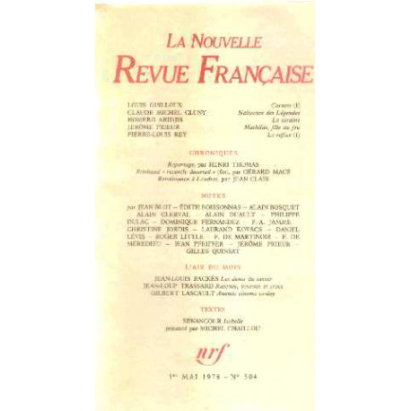 La nouvelle revue francaise n° 304 / EO numerotée sur velin ( n°17 )