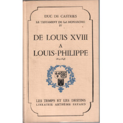 De louis XVIII à louis philippe