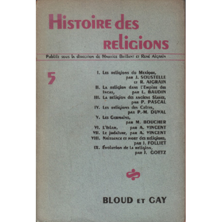 Histoire des religions / tome 5