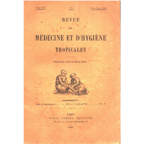 Revue de medecine et d'hygiene tropicales n° 2