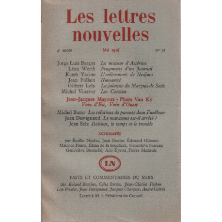 Les lettres nouvelles n° 38