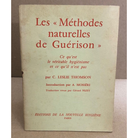 Les methodes naturelles de guerison