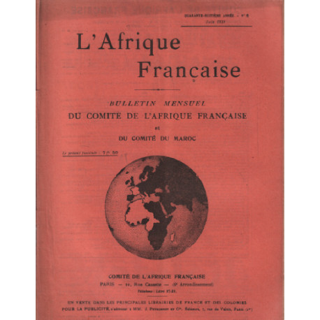 Bulletin mensuel du comité de l'afrique française et du comité du...