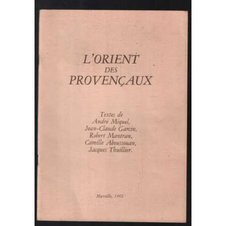 L'orient des provencaux