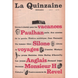 La quinzaine litteraire n° 10 / paulhan parle