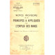 Notice provisoire sur les principes a appliquer pour l'emploi des...