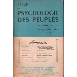 Revue de la psychologie des peuples / n° 2 / 1962