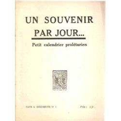 Un souvenir par jour ... petit calendrier proletarien