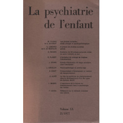 La psychiatrie de l'enfant / tome XX