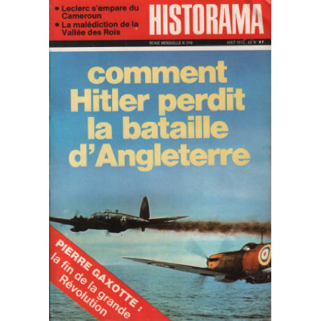 Revue historama n° 249 / comment hitler perdit la bataille...