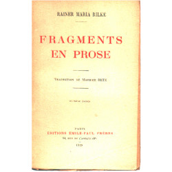 Fragments de prose/ traduction de Maurice Betz