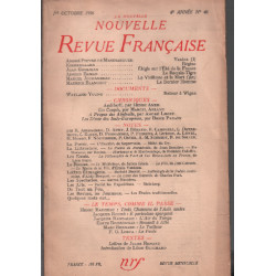 La nouvelle revue francaise 4e année n° 46